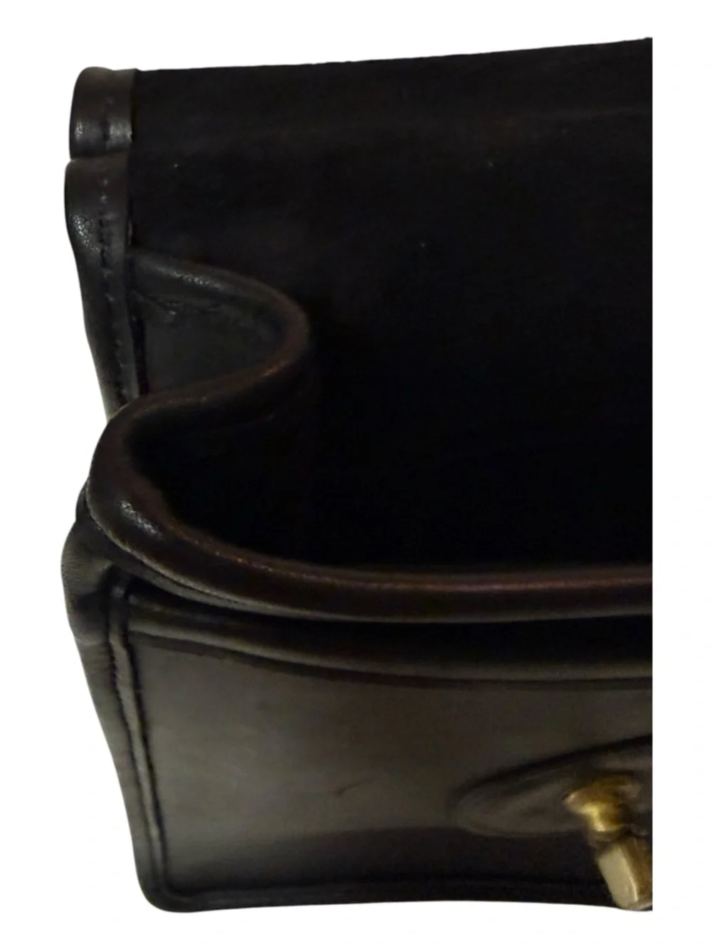 Vintage Coach Murphy Black Leather Crossbody Bag. Style No. 9930. Made in USA - Picture 13 of 16